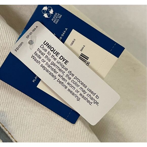 NWT ARIZONA JEAN CO Jacket Men's Small White Blue Extreme Bleach Denim Cotton - Picture 12 of 13